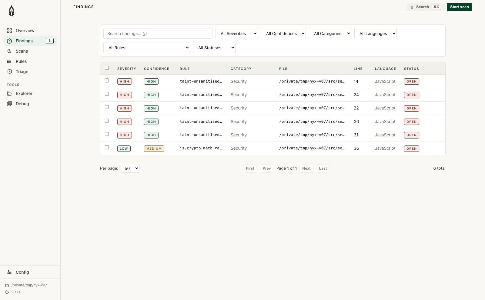 Nyx 0.7.0 release visual